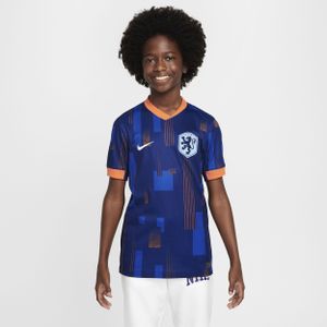 Nederland (vrouwenelftal) 2024/25 Stadium Uit Nike Dri-FIT replicavoetbalshirt voor kids - Blauw