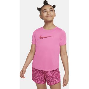 Nike One trainingstop met korte mouwen voor meisjes - Roze