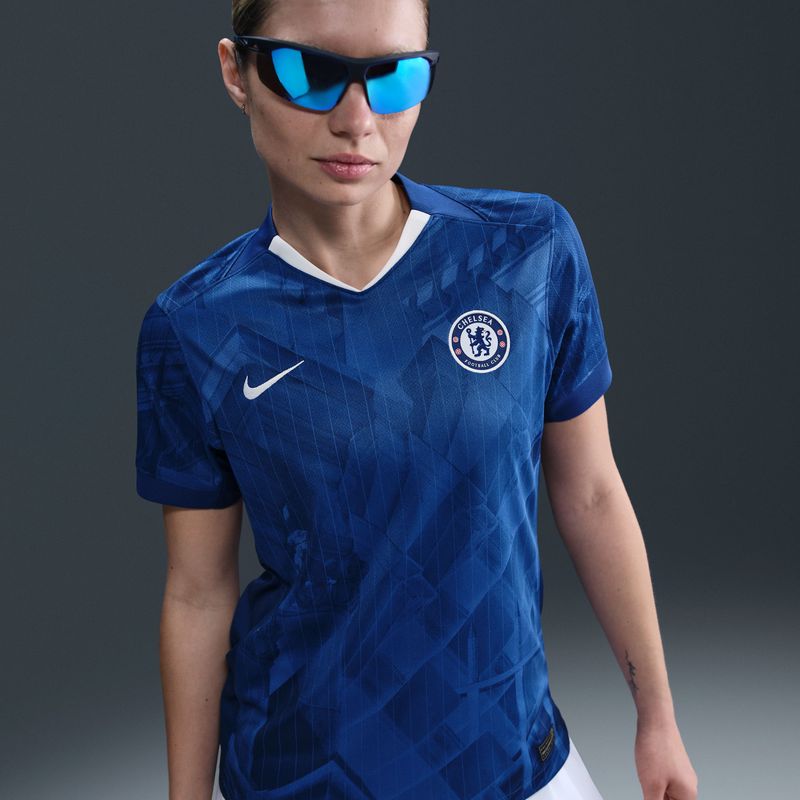 Chelsea FC 2025/26 Stadium Thuis Nike Dri-FIT replicavoetbalshirt voor dames - Blauw
