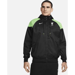 Liverpool FC Sport Essentials Windrunner Nike voetbaljack met capuchon voor heren - Zwart