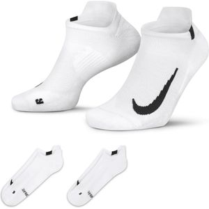 Nike Multiplier No-Show hardloopsokken (2 paar) - Wit
