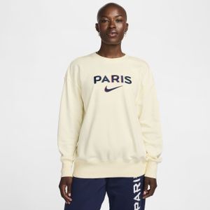 Paris Saint-Germain Phoenix Fleece Nike oversized voetbalsweatshirt met ronde hals voor dames - Wit