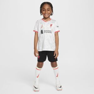 Liverpool FC 2024/25 Stadium Derde Nike driedelig replica-voetbaltenue voor kleuters - Wit