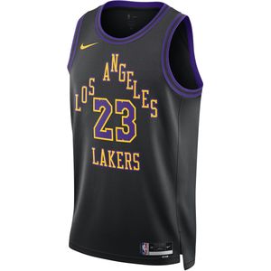 LeBron James Los Angeles Lakers City Edition 2023/24 Nike Dri-FIT Swingman NBA-jersey voor heren - Zwart