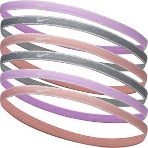 Nike Swoosh Sport Metallic haarband (6 stuks) - Roze