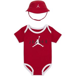 Jordan Jumpman Bucket Hat and Bodysuit Set Rompertjesset voor baby's (0-6 maanden) - Rood