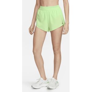 Nike AeroSwift Dri-FIT ADV halfhoge hardloopshorts met binnenbroekje voor dames (8 cm) - Groen