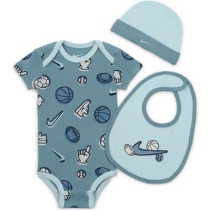 Nike Everyone From Day One Driedelige rompertjesset voor baby's (0-9 maanden) - Blauw