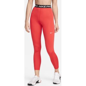 Nike Pro 7/8-legging met hoge taille en mesh vlakken voor dames - Rood