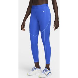 Nike Pro 7/8-legging met halfhoge taille en zakken voor dames - Blauw