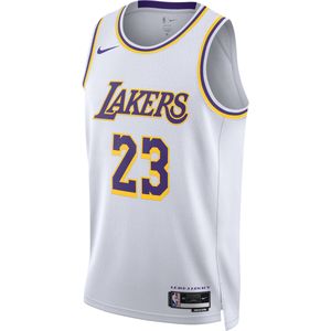 Los Angeles Lakers Association Edition 2022/23 Nike Dri-FIT Swingman NBA-jersey voor heren - Wit