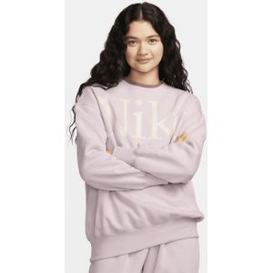 Nike Sportswear Phoenix Fleece oversized sweatshirt met ronde hals en logo voor dames - Paars