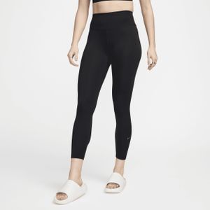 Nike One 7/8-legging met hoge taille voor dames - Zwart