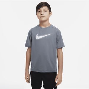Nike Multi Dri-FIT trainingstop met graphic voor jongens - Grijs