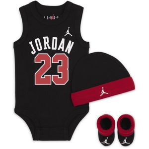Jordan Jumpman Babyset met rompertje, beanie en booties - Zwart