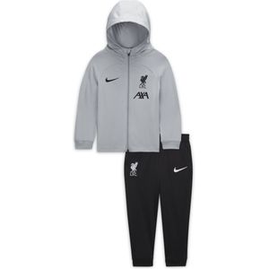 Liverpool FC Strike Nike Dri-FIT trainingspak met capuchon voor baby's/peuters - Grijs