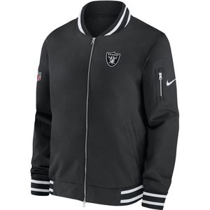 Nike Coach (NFL Las Vegas Raiders) bomberjack met rits voor heren - Zwart