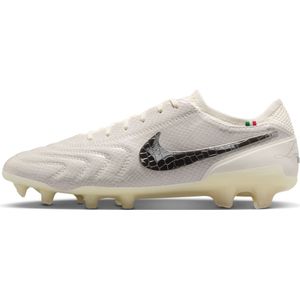 Nike Tiempo Legend 10 Elite LUXE low-top voetbalschoenen (stevige ondergrond) - Wit