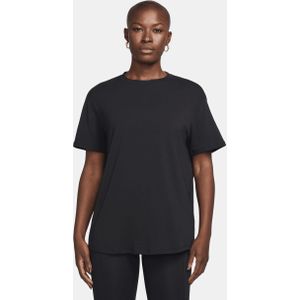 Nike One Relaxed Dri-FIT damestop met korte mouwen - Wit