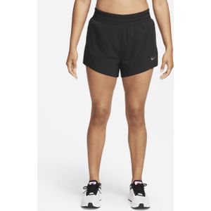 Nike Dri-FIT Running Division hardloopshorts met binnenbroekje, hoge taille en zakken voor dames (8 cm) - Zwart