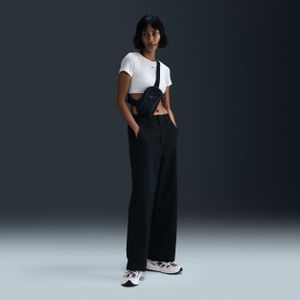 Nike Sportswear Collection damesbroek van keperstof met halfhoge taille - Wit