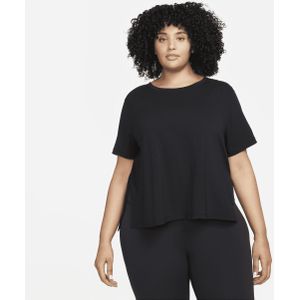 Nike Yoga Dri-FIT Damestop (Plus Size) - Zwart