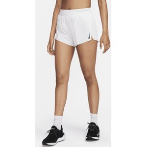 Nike AeroSwift Dri-FIT ADV halfhoge hardloopshorts met binnenbroekje voor dames (8 cm) - Zwart
