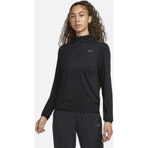 Nike Swift hardlooptop met korte rits en UV-bescherming voor dames - Groen