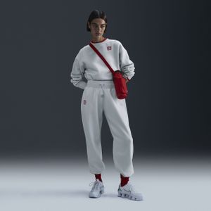 Liverpool FC Phoenix Fleece Derde Nike oversized voetbalbroek met hoge taille voor dames - Grijs