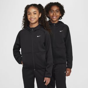 Nike Therma-FIT winterse trainingshoodie voor kids - Zwart