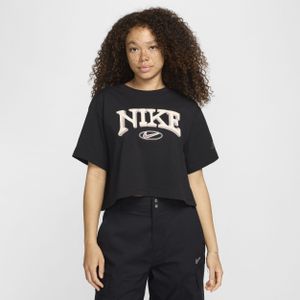 Nike Sportswear ruimvallend kort T-shirt met korte mouwen voor dames - Blauw