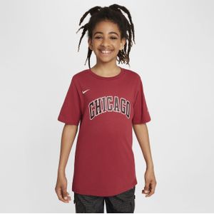 Chicago Bulls City Edition Nike NBA-kindershirt met logo - Rood