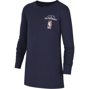 Team 31 Courtside Nike NBA-shirt met lange mouwen voor kids - Blauw