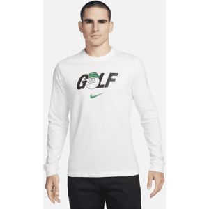 Nike Golfshirt met lange mouwen voor heren - Wit