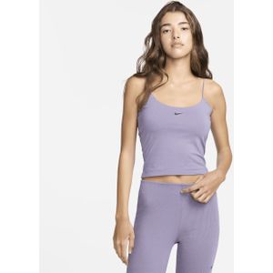 Nike Sportswear Chill Knit aansluitende cami tanktop voor dames - Paars