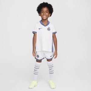 Inter Milan 2024/25 Stadium Uit Nike driedelig replica-voetbaltenue voor kleuters - Wit