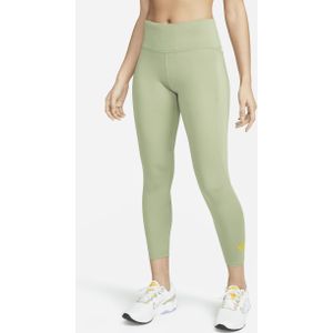 Nike Fast 7/8-hardlooplegging met halfhoge taille en zakken voor dames - Groen