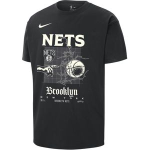 Brooklyn Nets Courtside Max90 Nike NBA T-shirt voor heren - Zwart