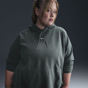 Nike One Therma-FIT oversized fleecehoodie voor dames (Plus Size) - Groen