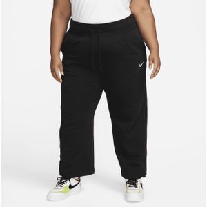 Nike Sportswear Phoenix Fleece Joggingbroek met hoge taille en wijde pijpen voor dames (Plus Size) - Zwart