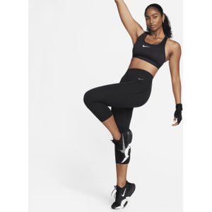 Nike Universa Crop-legging met hoge taille en medium ondersteuning voor dames - Zwart