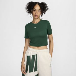 Nike Sportswear Essential aansluitend kort T-shirt voor dames - Groen