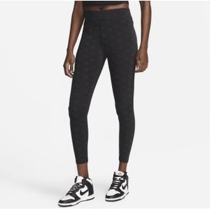 Nike Air Legging met hoge taille en print voor dames - Zwart