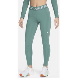 Nike Pro Legging met halfhoge taille en mesh vlakken voor dames - Groen