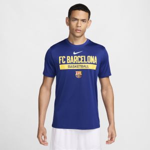 FC Barcelona Practice Nike Dri-FIT basketbalshirt voor heren - Blauw