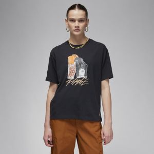 Jordan T-shirt met collage voor dames - Bruin
