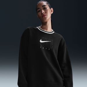 Nike Sportswear Phoenix Fleece oversized sweatshirt met ronde hals en graphic voor dames - Zwart