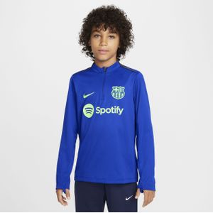 FC Barcelona Academy Pro Nike voetbaltrainingstop met Dri-FIT voor kids - Blauw