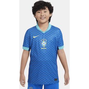 Brazilië 2024 Stadium Uit Nike Dri-FIT replica voetbalshirt voor kids - Blauw