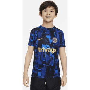 Chelsea FC Academy Pro Nike warming-uptop met Dri-FIT voor kids - Blauw